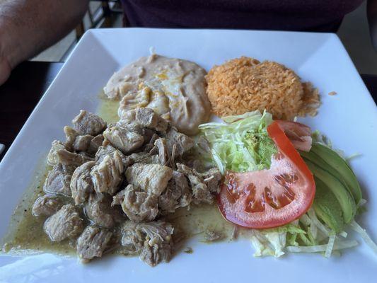 Chile Verde - pork was tender