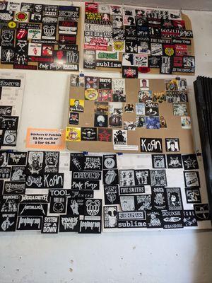 Awesome sticker collection. So many great bands and eras of music represented here. They're legit!!