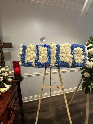 Customized flower "spray" for my dads funeral