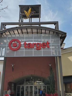 One of the entrances with target being an anchor store within