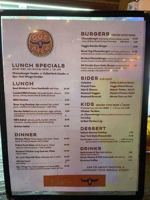 Main Food Menu