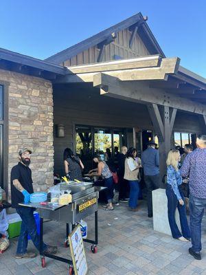 Tacos for the grand opening of Compass in Reno.