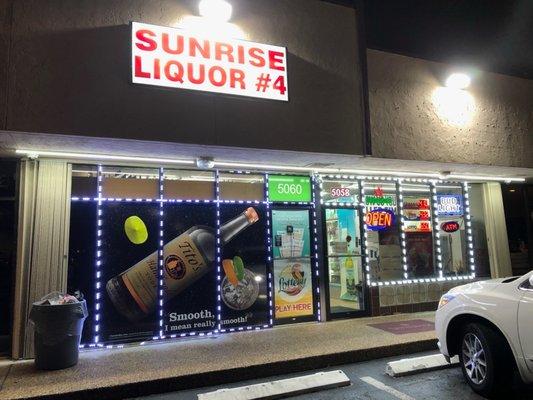 Sunrise liquor! Great prices!