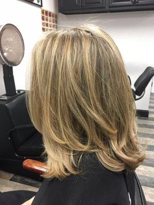 Highlights at urban hair salon with Lucy!