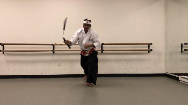 Shihan Bhinda  demo  the Nunchaku