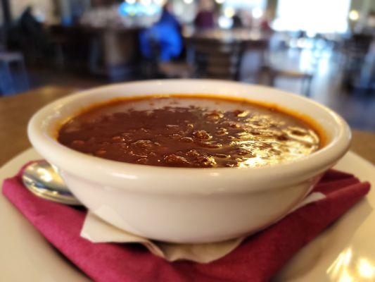 Wisconsin Red Chili made from simmering chile peppers.