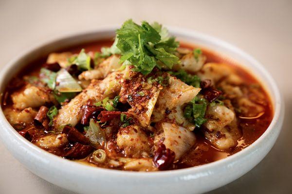 Fish Fillet in Chilli Oil Sauce（水煮鱼片)