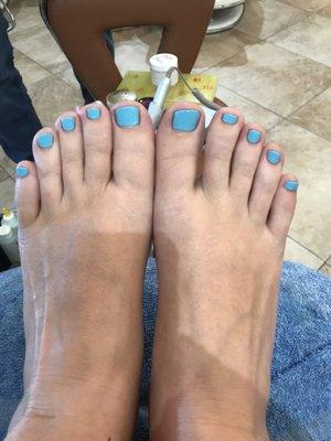 "Something Blue" wedding toes