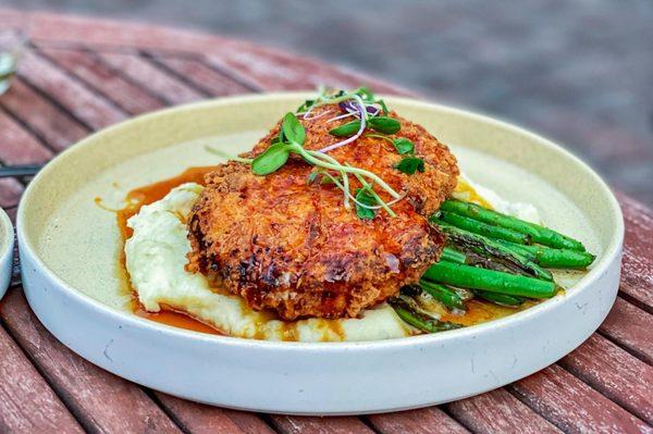 Fried Chicken / Black Pepper Green Beans / Goat Cheese Mashed Potatoes