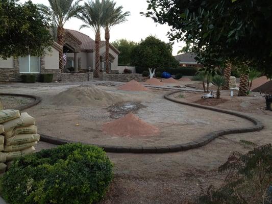 Front Lawn before turf installation