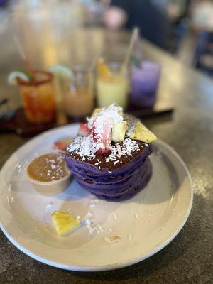 Ube pancakes