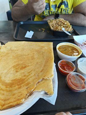 Dosa and fried rice