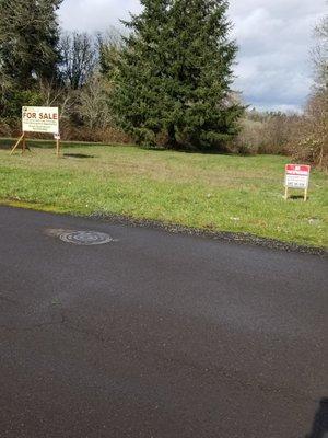 Large and ugly no trespassing sign.