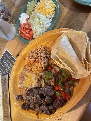 Steak fajitas