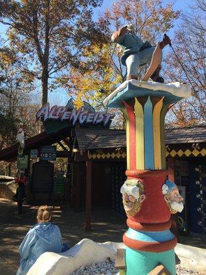 Entrance to the Alpengeist Roller Coaster