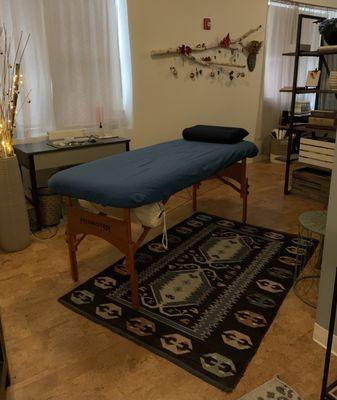 Massage table for Reiki