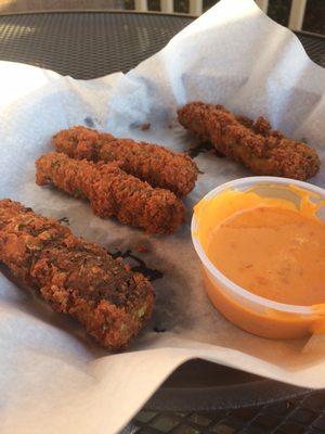 These are so amazing and that sauce is super on point!! Spinach artichoke mozzarella jalapeño sticks!!