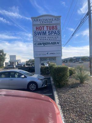 Stop when you see the Hot Tubs and Swim Spas sign!