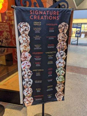 Signature creations menu