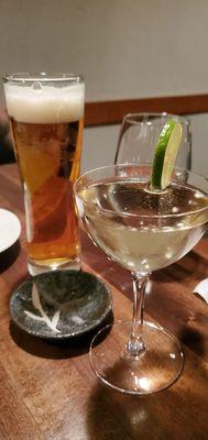 Kirin beer and Ryo cocktail