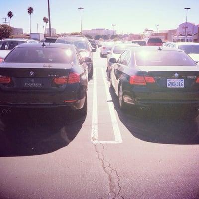 My best friend's car (left) mine (right)