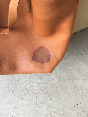 Unidentified stain on my brand new bag