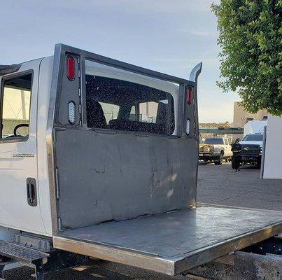 Quick Headache rack 1/2 flatbed for hauling 16 bales of hay