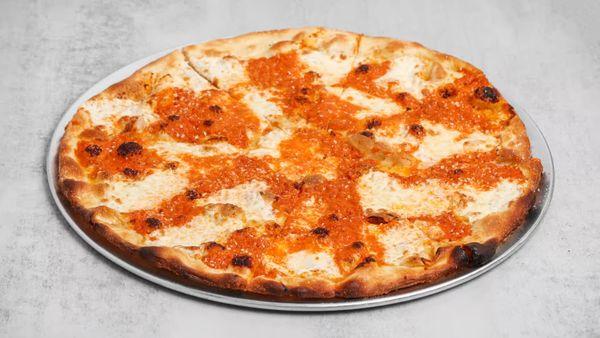 New Dorp (Vodka sauce pizza)
Vodka sauce pizza Fresh Mozzarella, Olivia's Pizza