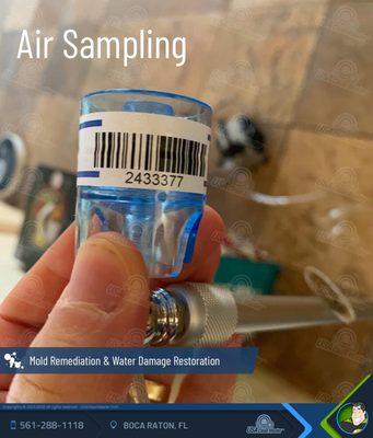 Indoor air quality inspection - Air sampling