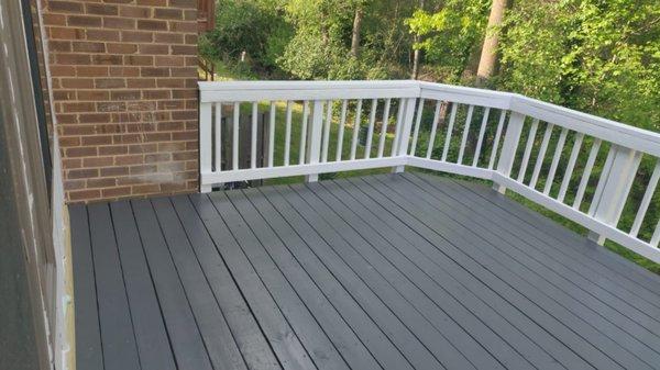 Left view of the deck after painting.