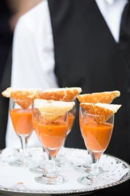 Grilled cheese & tomato bisque shooters