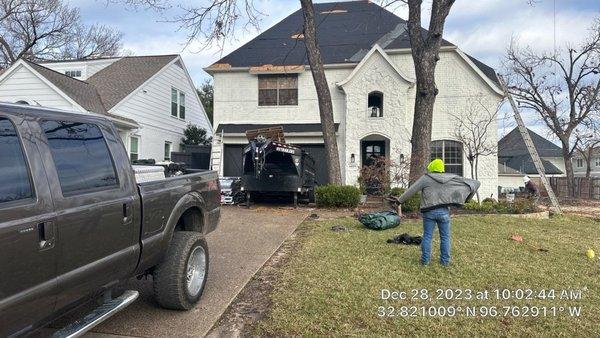 New roof installation