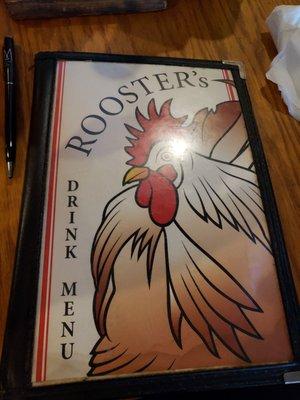 Roosters Drink menu