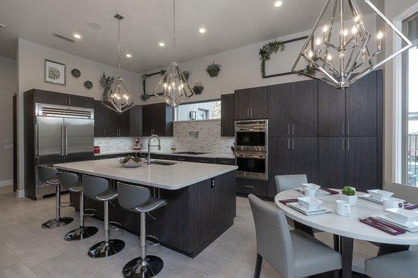 Kitchen remodel with pendant lighting working with Alair Homes