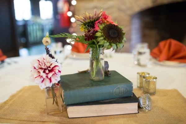 Fall wedding centerpiece.