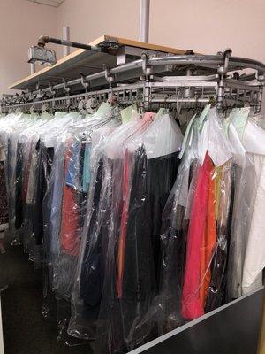 Dry-cleaned clothing