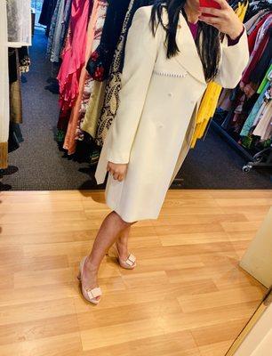 Coat: Gianni Versace Shoes: Miu Miu (size 39.5 + available)