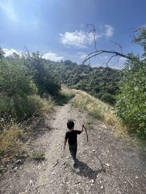 Wide open space on the trail to the park