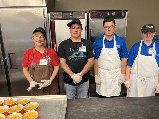 Your proud & hard working Kitchen Staff! Back bone of the Dining Room.