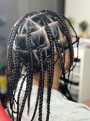 Box braids without extension