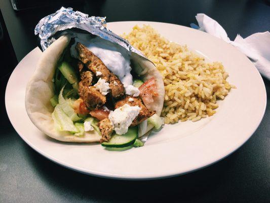 Chicken Gyro Wrap with Rice