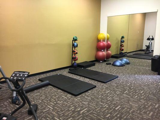 The additional workout space they added