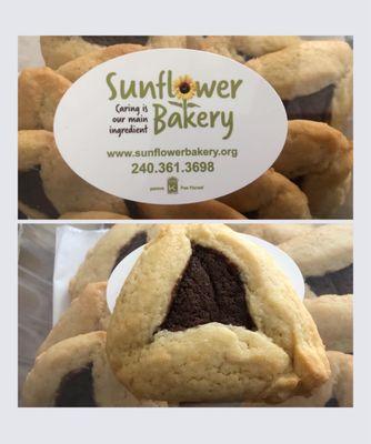 Chocolate filled hamantaschen