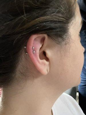 Double helix piercing