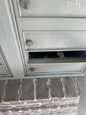 Broken mailbox