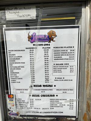 Current menu