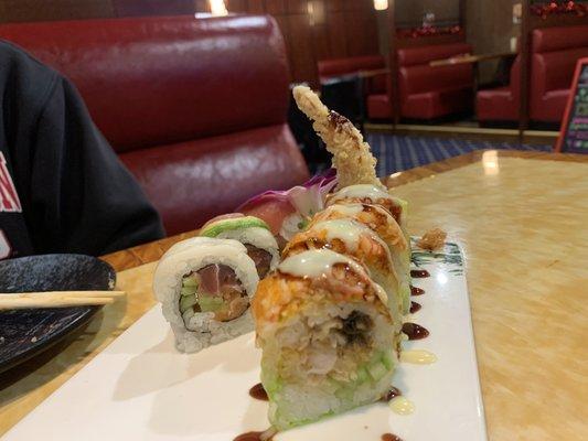 Fancy Rainbow Roll and Green River Roll