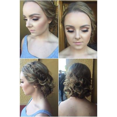 Glamorous make up and hair done by Paige.