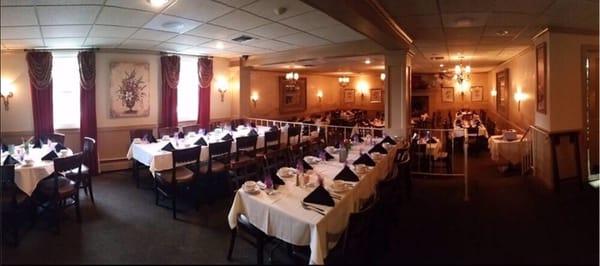 Another view of our main dining room set up for another function.