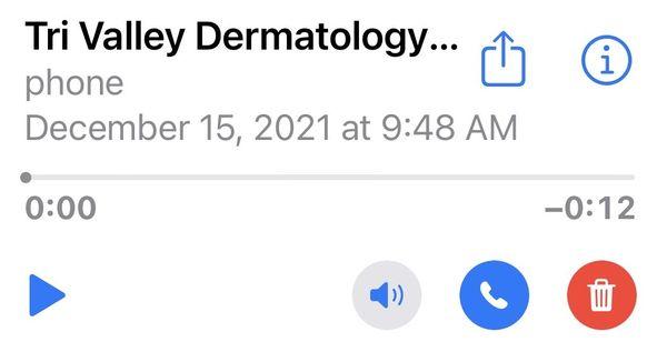 12/15 9:48am they left msg. No apology missing rsvp date/time, I was accused not pick up this call - on next day of rsvp appt ‍